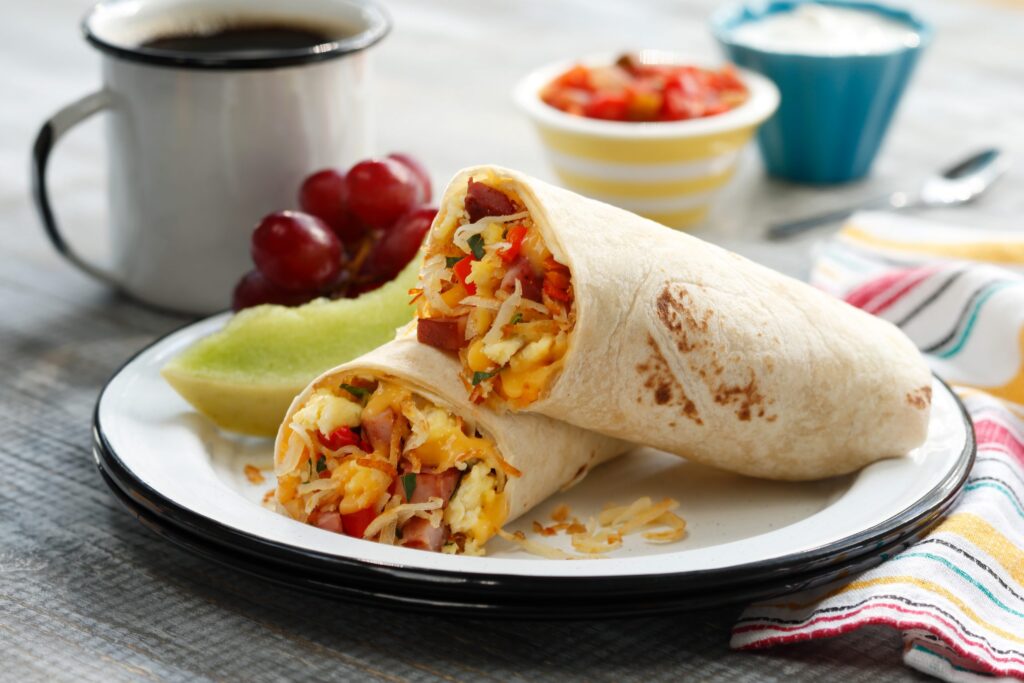 Bretts Super Amazing Breakfast Burritos with Hash Browns