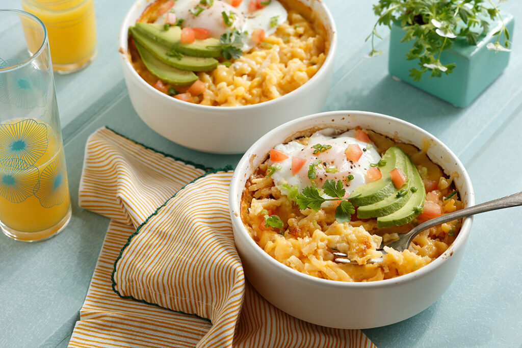 Cheesy Hash Browns Breakfast Bowls