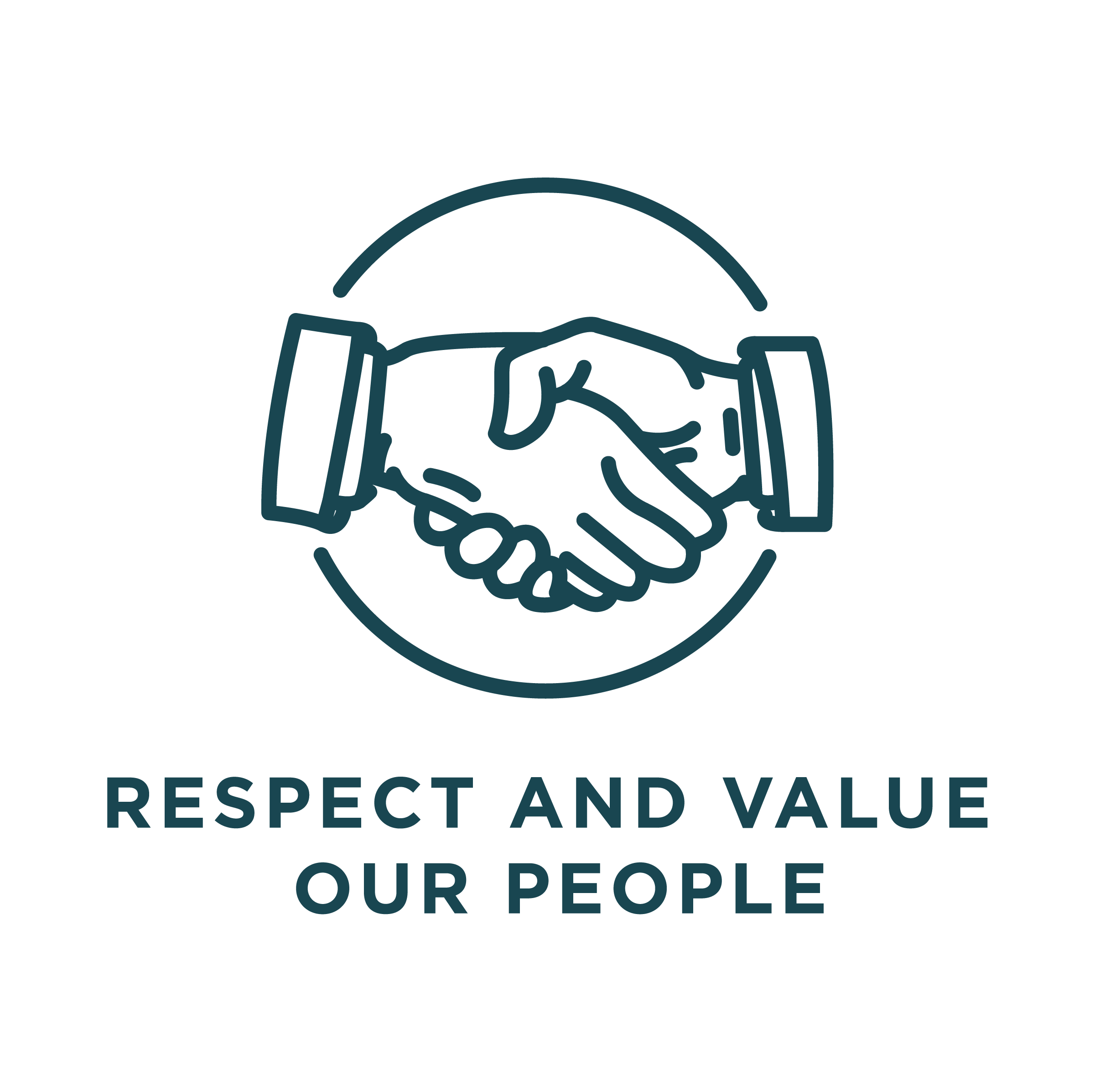 Respect and value our people logo